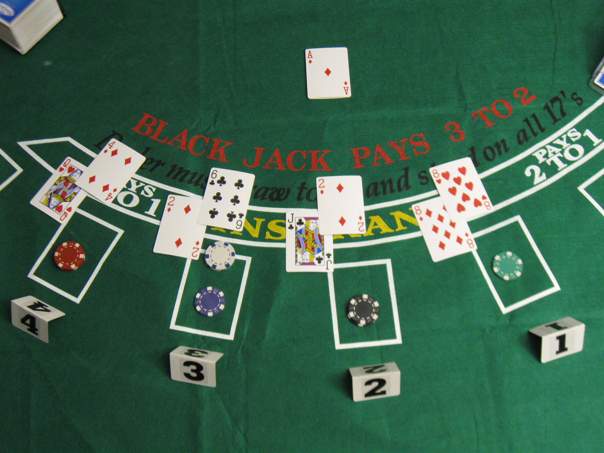 Mesa de cassino ao vivo